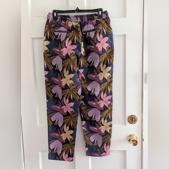 Scotch & Soda Wild Flower Print Jogger Pants Mauve Navy Size 1 - Picture 6 of 6